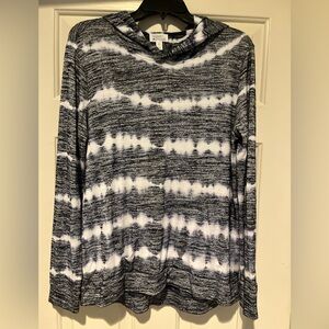 Market & Spruce Navy and White Tie-Dye Hoodie